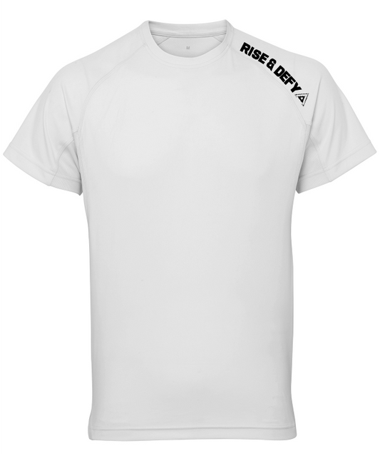 RISE&DEFY: THE WHITE GYM TEE